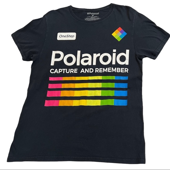 Retro Polaroid Logo T-Shirt. Men’s Size M. 100% Cotton. - Picture 1 of 3
